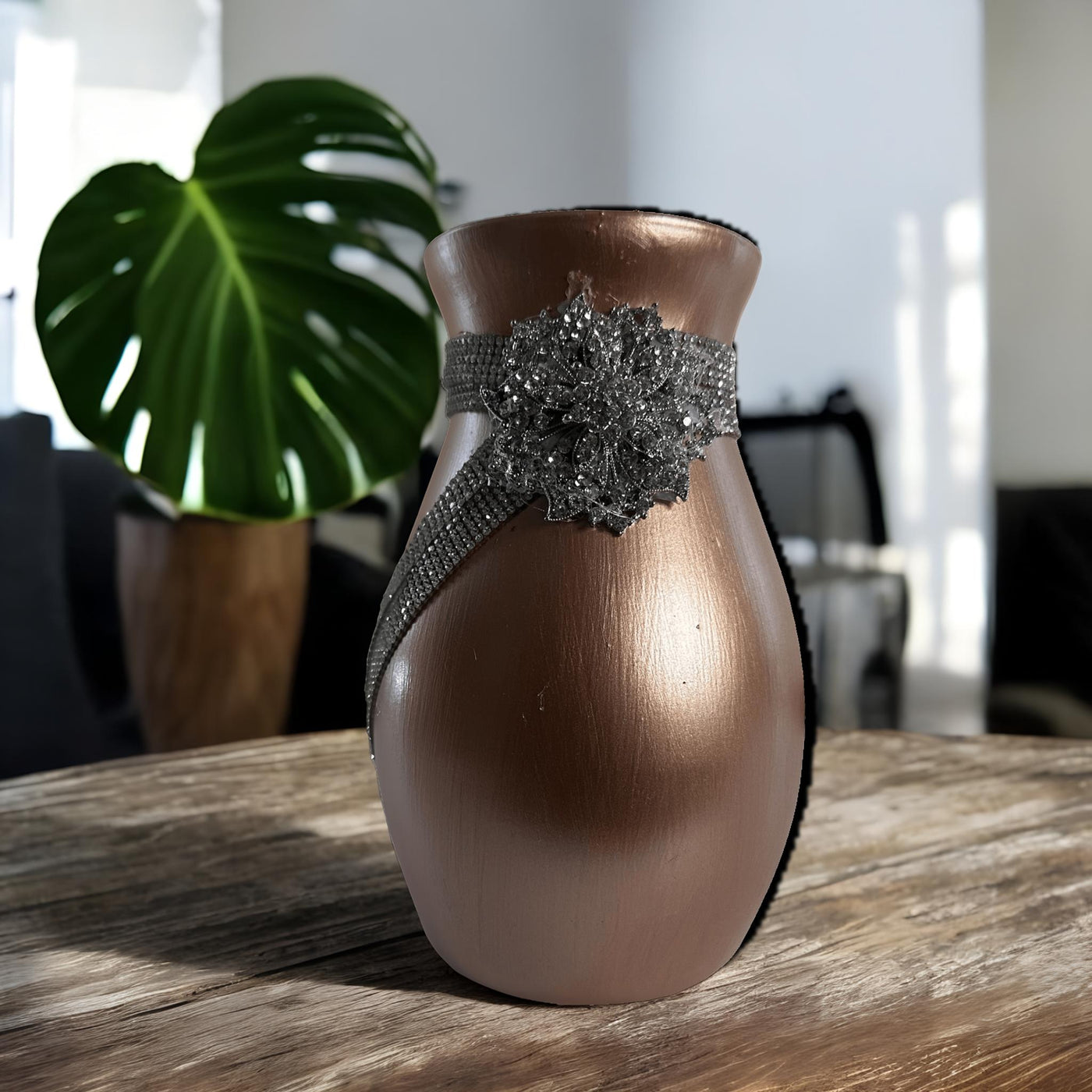Dark Rose Gold Vase Set