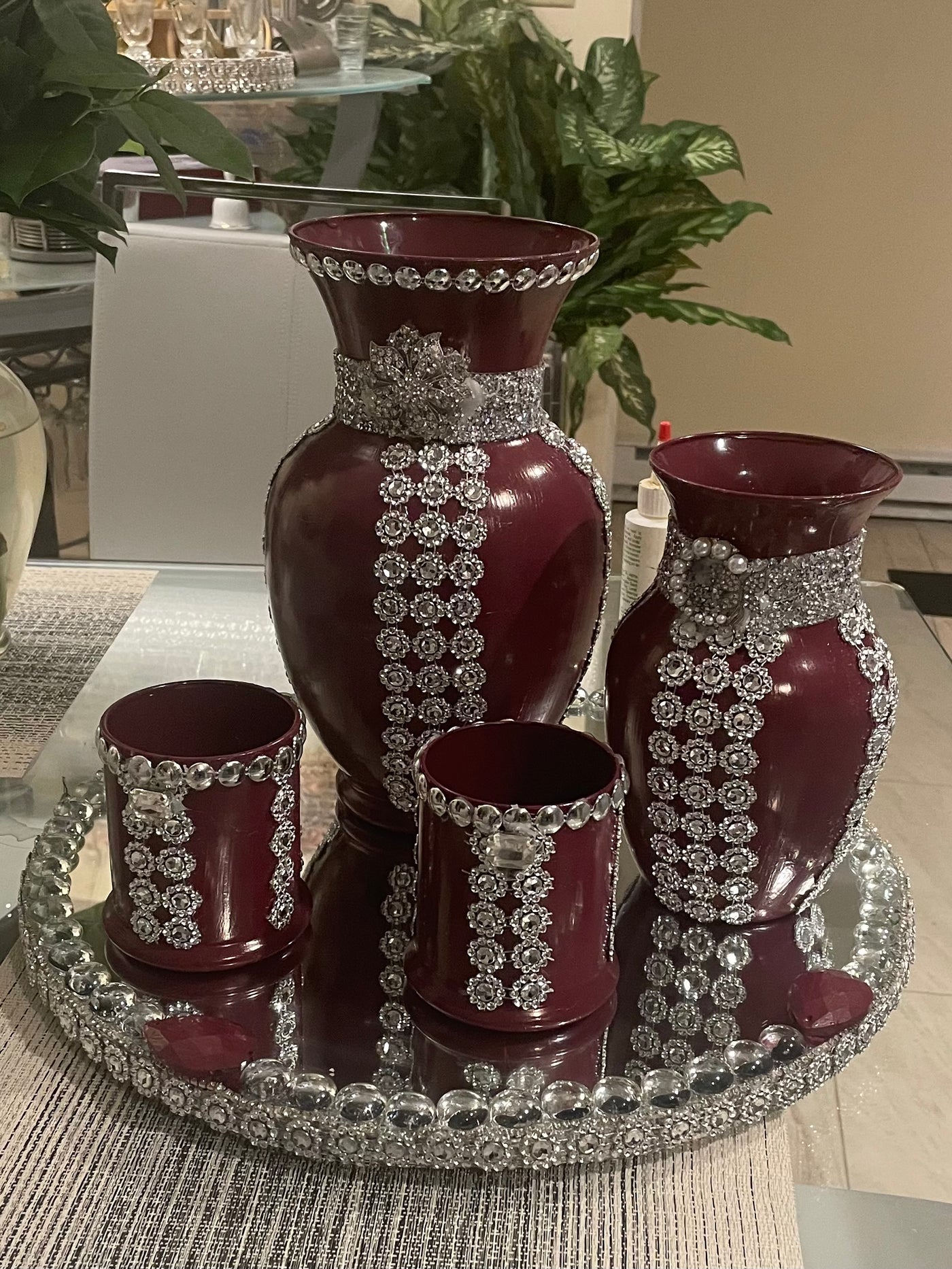 Burgundy Red 4 pc set