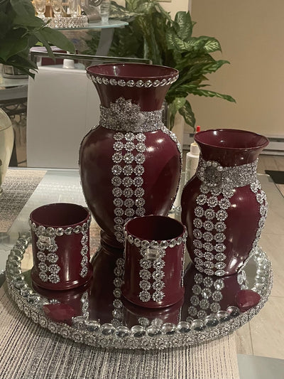 Burgundy Red 4 pc set