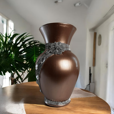 Dark Rose Gold Vase Set
